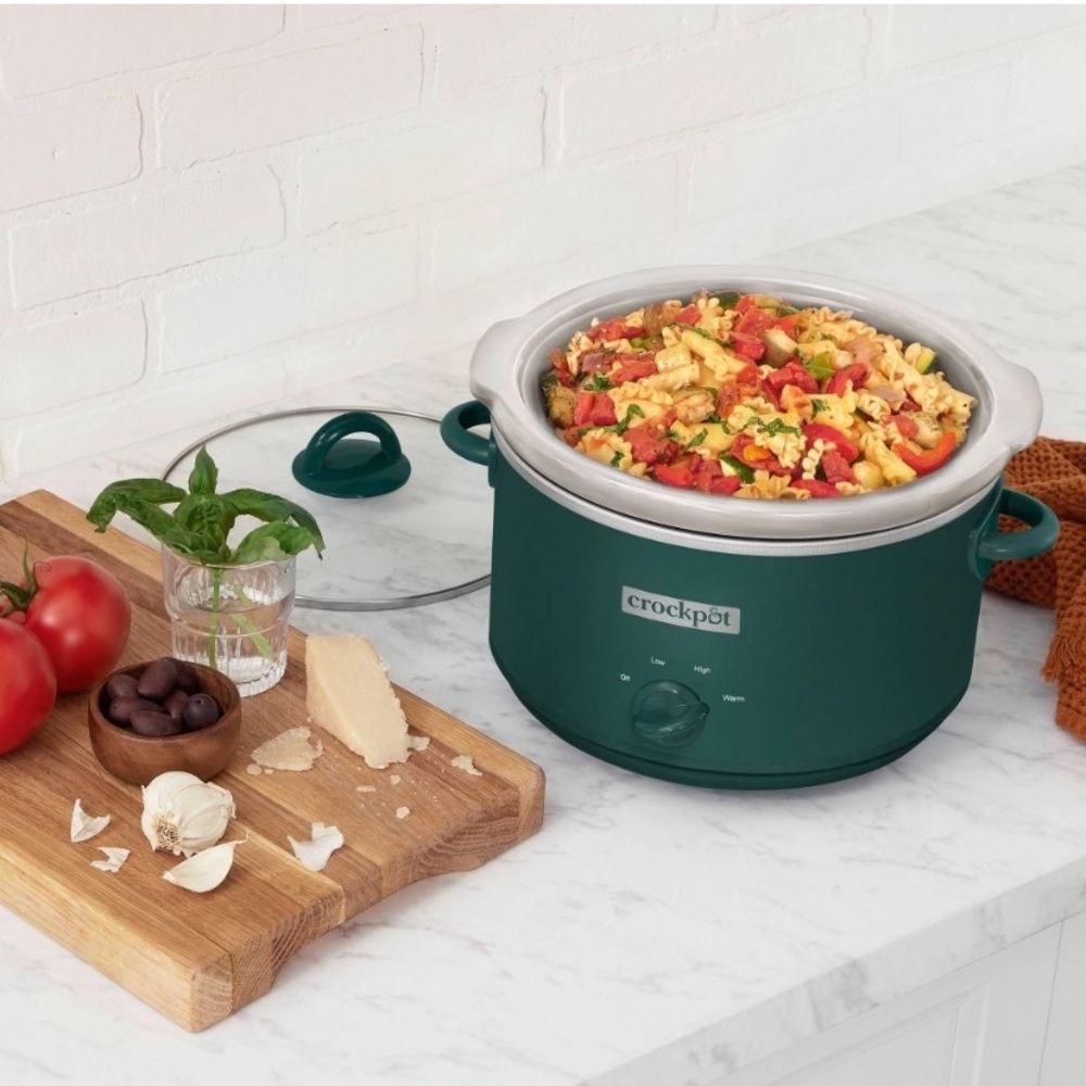 NIB Crock Pot 4.5qt Ceramic Green Slow Cooker